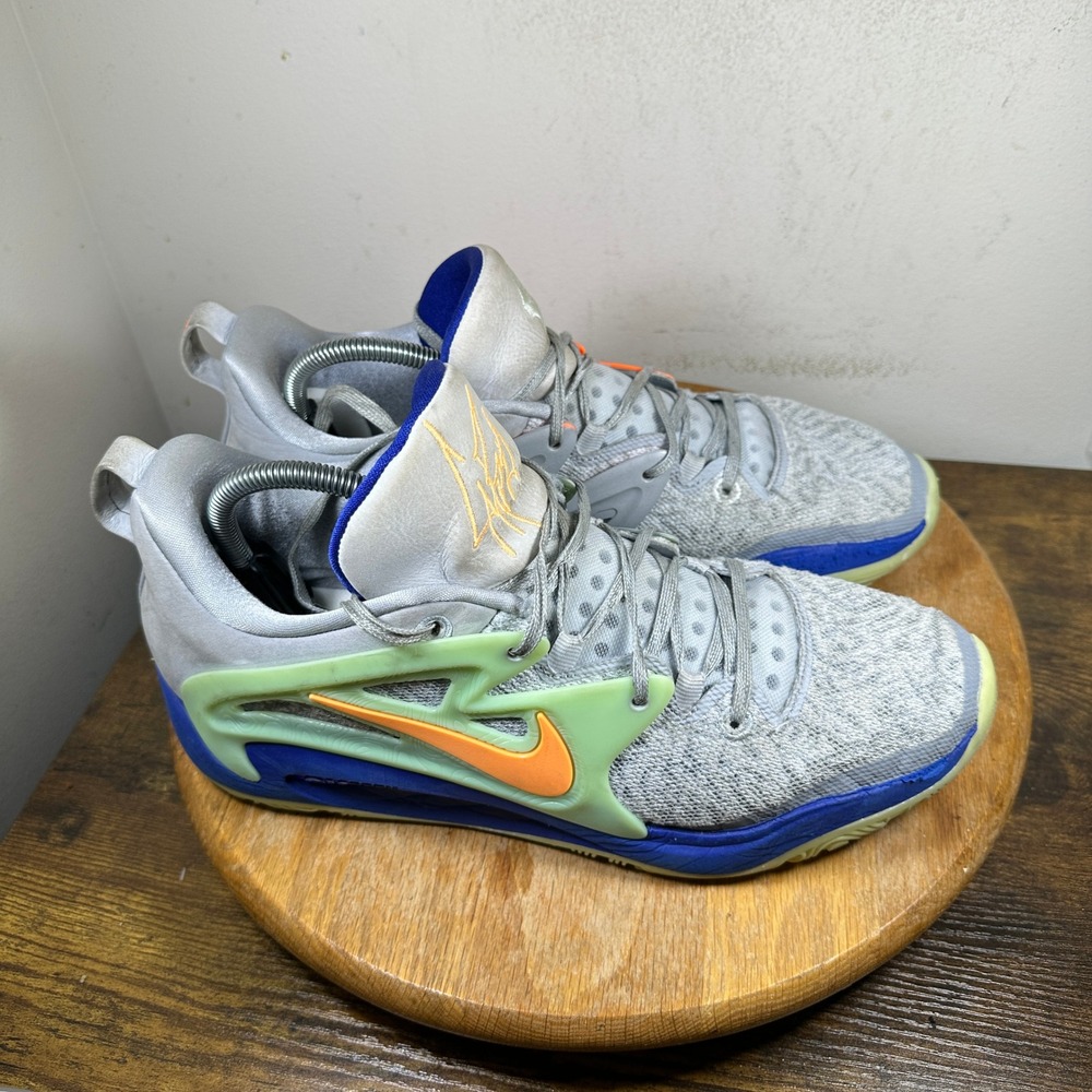 Nike KD 15 Basketball Shoes Men's Size 11.5 Gray Orange Green Blue DO9875-900